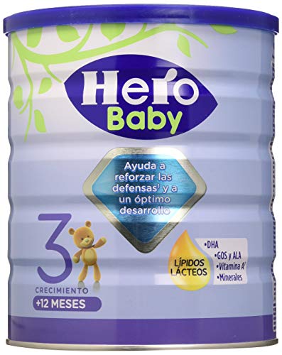 Hero Baby 3 - Leche de Crecimiento en Polvo para Bebés a partir de los 12 Meses - 800 g