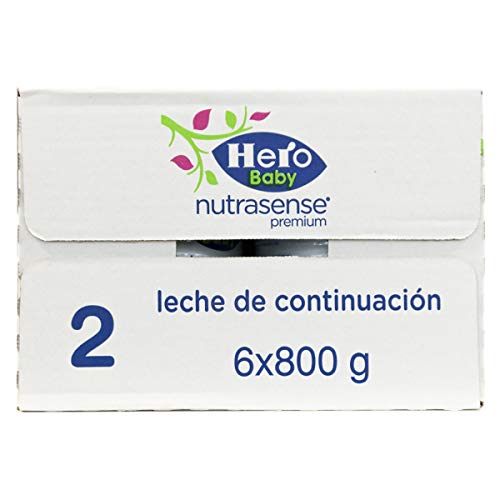 Hero Baby Leche de Continuación, 800g, Pack de 6