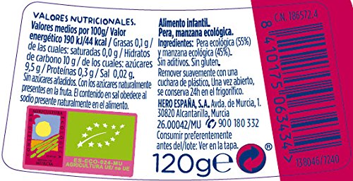 Hero Baby Manzana y Pera - 120 gr