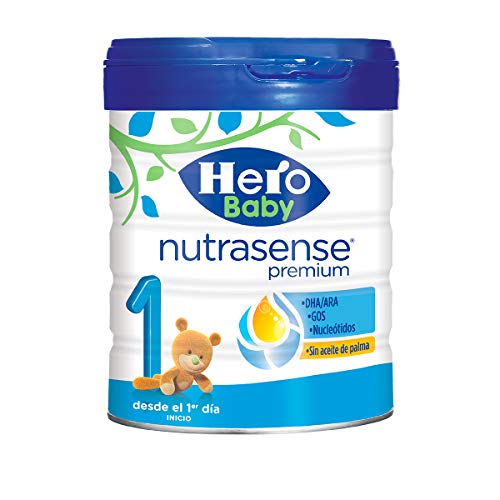 Hero Baby Nutrasense Premium 1 - Leche de Inicio en Polvo para Bebés hasta los 6 Meses, Crecimiento y Desarrollo - Pack de 2 x 800g