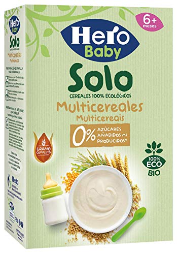 Hero Baby Solo Multicereales Papilla procedente de Agricultura Ecológica Pack de 6 x 300 g