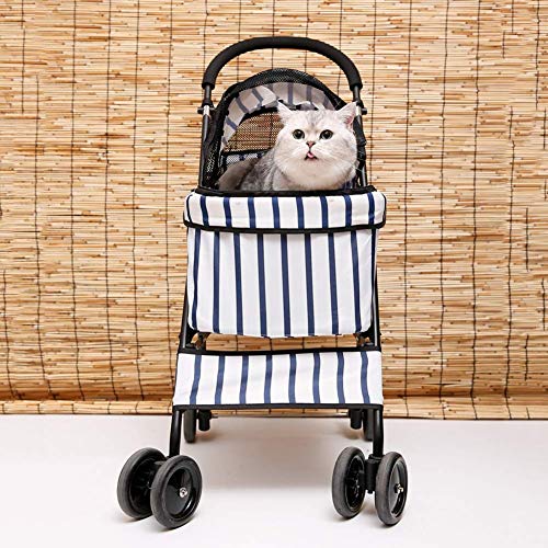 HFJKD Cochecitos de Perro Cochecito de Gato Cochecito de bebé, Cochecito de Viaje para Mascotas, Cochecito de Gato Silla de Paseo Jogger Buggy Trolley Carro Plegable con Ruedas giratorias Delanteras