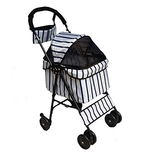 HFJKD Cochecitos de Perro Cochecito de Gato Cochecito de bebé, Cochecito de Viaje para Mascotas, Cochecito de Gato Silla de Paseo Jogger Buggy Trolley Carro Plegable con Ruedas giratorias Delanteras