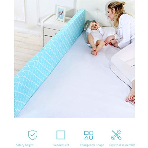 Hfyo Barrera Cama Baby Safety Guard Barriera Letto, Neonato/Bambino/Culla Paraurti Barriera Di Sicurezza Barrera De Seguridad (Size : 1.9m)