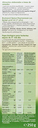 Holle Papilla de Espelta (+4 meses) - Paquete de 6 x 250 gr - Total: 1500 gr