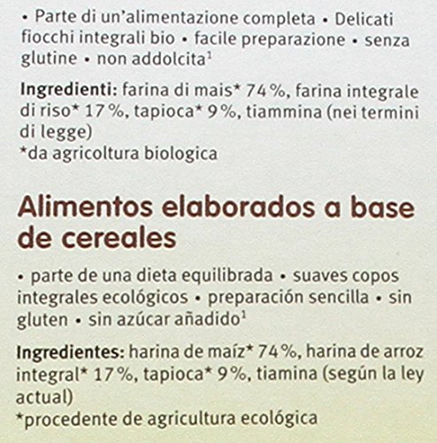 Holle Papilla de Maíz con Tapioca (+4 meses) SIN GLUTEN - Paquete de 6 x 250 gr - Total: 1500 gr