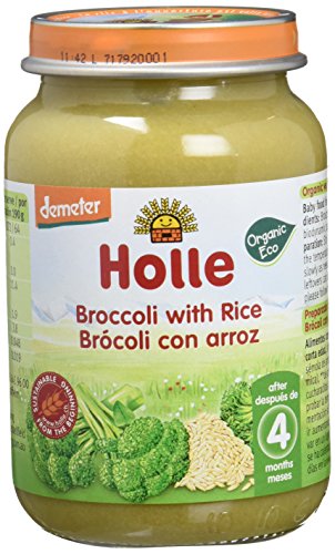 Holle Potito de Brócoli con Arroz Integral (+6 meses) - Paquete de 6 x 190 gr - Total: 1140 gr