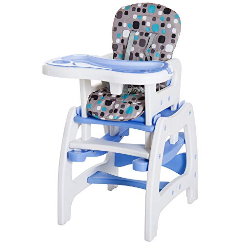 HOMCOM 3 en 1 Sillita Trona Mecedora Balancin Bebe Convertible Multifuncional Infantil