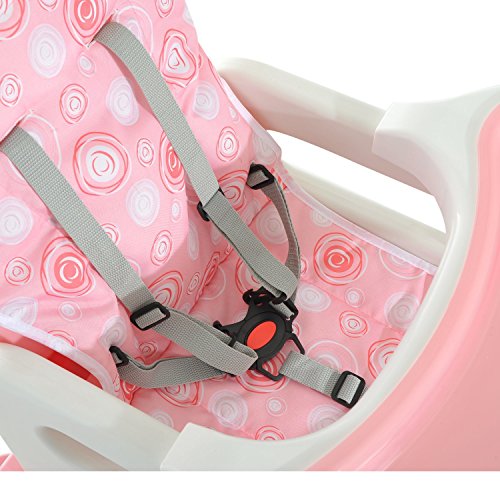 HOMCOM 3 en 1 Sillita Trona Mecedora Balancin Bebe Convertible Multifuncional Infantil