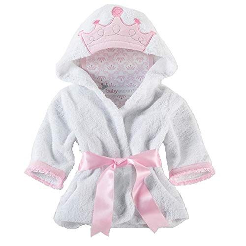 Hooyi Baby Little Princess - Albornoz con capucha para spa blanco blanco Talla:S(90cm)