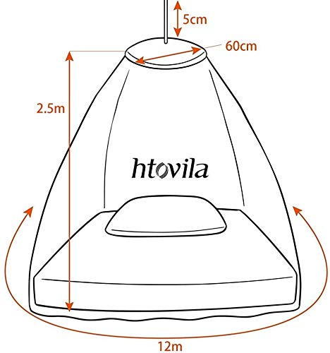 htovila Mosquito Net Mosquitera Universal de Color Blanco con Diseño de Cúpula y Mosquitera de Fácil