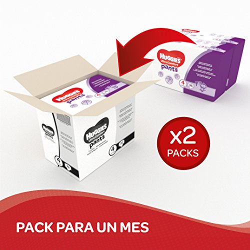 Huggies Ultra Comfort Pañales Braguita Talla 4 (9-14 Kg) - 72 Pañales