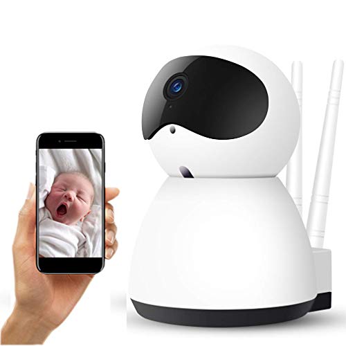 HWUKONG Babyphone, WiFi BabyMonitor, Detección de Movimiento de Audio bidireccional inalámbrica, Cámara de Video Infantil Inteligente, Familia/Tienda/Oficina con detección dinámica de visión Nocturna