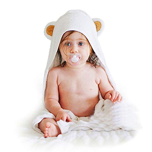 HyAdierTech Baby Toalla con Capucha, Toalla de Baño Bebé, Capa de Baño Bebé Infantil, Toalla Bebe Recien Nacido, Ultra Suave Hipoalergénica de Bambú Orgánico Super Absorbente