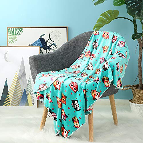 i-baby Manta Bebé Mantas Infantiles Para Cuna Cama Infantil Niñas Niños Manta Swaddle Recién Nacidos 4 Estaciones 90x120cm (Azul)