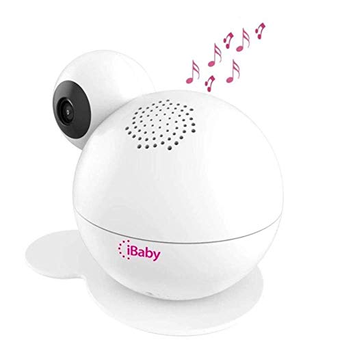 ibabycare M7 Lite Baby Monitor inteligente Vigilabebés mediante Aplicación Schwenkbare Cámara, visión nocturna, sensores de temperatura y humedad con con interfono, color blanco