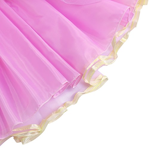 IBTOM CASTLE Traje Princesa Fiesta Minnie Vestido Bautizo para Bebés Niñas Ropa Recien Nacido Infantil Tutú Ballet Lunares Rosa 3-4 Años