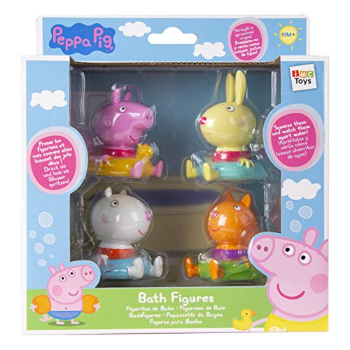 IMC TOYS 715098 - Figuritas para el baño Peppa Pig (4 figuras, surtido)