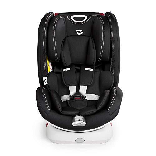 Innovaciones Ms - Silla de Coche Turn Grupo 0/1/2/3 de 0 a 36 kilos, Negro