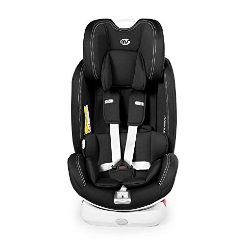 Innovaciones Ms - Silla de Coche Turn Grupo 0/1/2/3 de 0 a 36 kilos, Negro