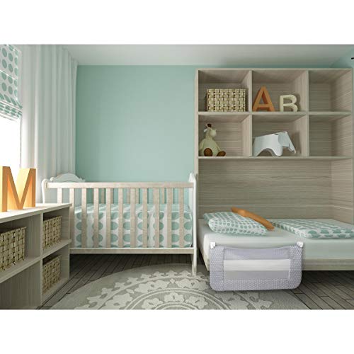 interbaby - Barrera De Cama Abatible 90 Cm Gris Interbaby