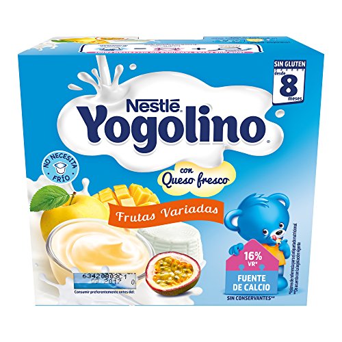 Iogolino Petit Postre Lácteo con Frutas Variadas a Partir de 8 Meses - Paquete de 4 x 100 gr - Total: 400 gr