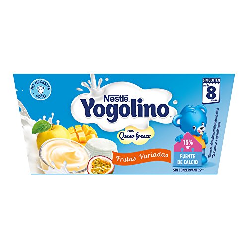 Iogolino Petit Postre Lácteo con Frutas Variadas a Partir de 8 Meses - Paquete de 4 x 100 gr - Total: 400 gr