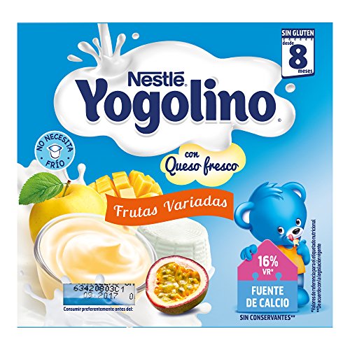 Iogolino Petit Postre Lácteo con Frutas Variadas a Partir de 8 Meses - Paquete de 4 x 100 gr - Total: 400 gr