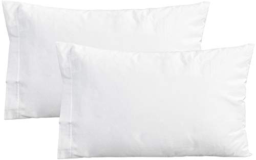 Iride by Perlarara Lot 2 taies d’oreiller pour lit d’enfant, 100% pur coton, 40 x 60 cm, lavable Blanc