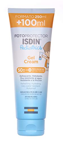 ISDIN Fotoprotector Pediatrics Gel Cream SPF 50 +, el todoterreno de los fotoprotectores para toda la familia, formulado para la piel del niño - 250 ml