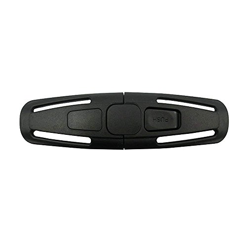 ISKIP Hebilla para Cinturón de Seguridad de Coche, Cinturón de Seguridad, Arnés para el Pecho, Hebilla Segura para Bebés y Niños, Color Negro