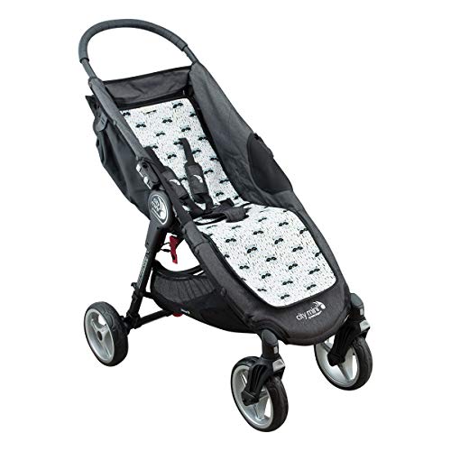 JANABEBE Colchoneta para Joolz y Baby Jogger City Mini (Raccoon Town)