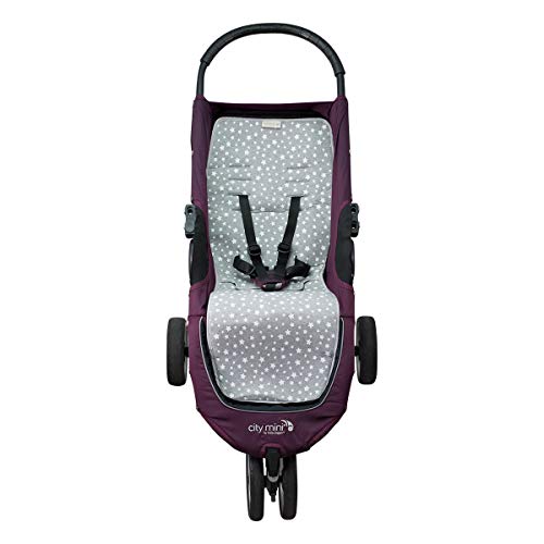 JANABEBE Colchoneta para Joolz y Baby Jogger City Mini (White Star)