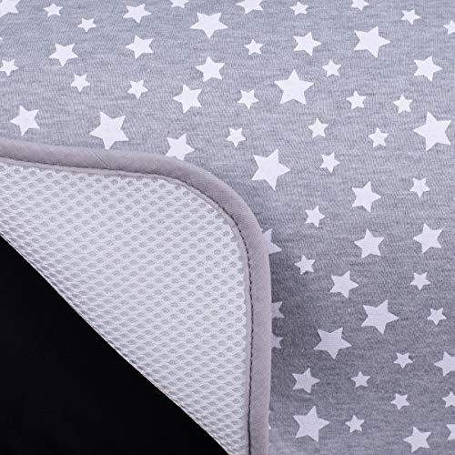 JANABEBE Colchoneta Universal para cochecito + Arneses White star