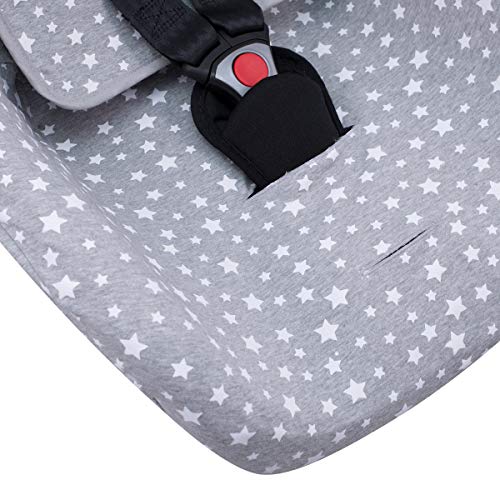 JANABEBE Funda para Pég Perego Primo Viaggio, Uppababy Mesa GO (White Star)