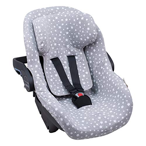 JANABEBE Funda para Pég Perego Primo Viaggio, Uppababy Mesa GO (White Star)