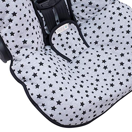 JANABEBE Funda Universal acolchada para Portabebe y silla de coche grupo 0 Black Star