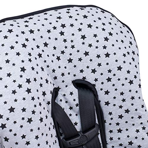 JANABEBE Funda Universal acolchada para Portabebe y silla de coche grupo 0 Black Star