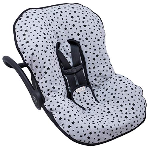 JANABEBE Funda Universal acolchada para Portabebe y silla de coche grupo 0 Black Star