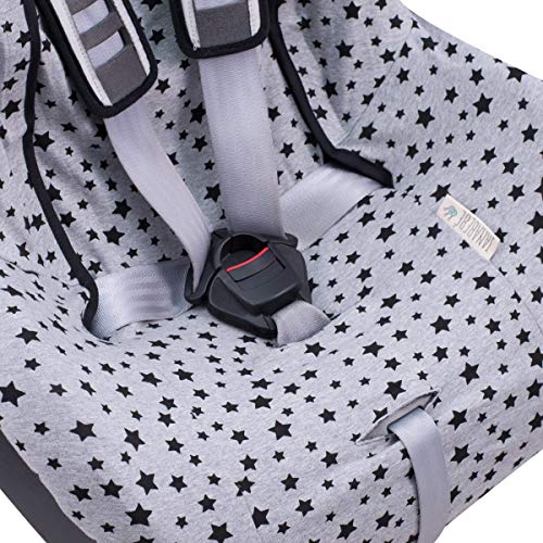 JANABEBE Funda Universal para Silla de Coche Grupo 1-2-3 Black Star