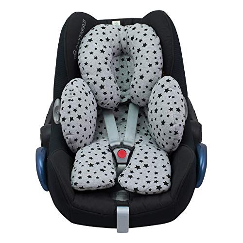 JANABEBE Reductor Universal Bebe Silla de Coche y Paseo 3 piezas (Black Star)