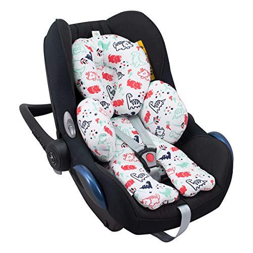 JANABEBE Reductor Universal Bebe Silla de Coche y Paseo 3 piezas (Dino Party)