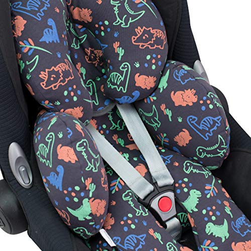 JANABEBE Reductor Universal Bebe Silla de Coche y Paseo 3 piezas (Happy Dino)