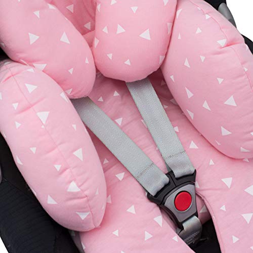 JANABEBE Reductor Universal Bebe Silla de Coche y Paseo 3 piezas (Pink Sparkles)