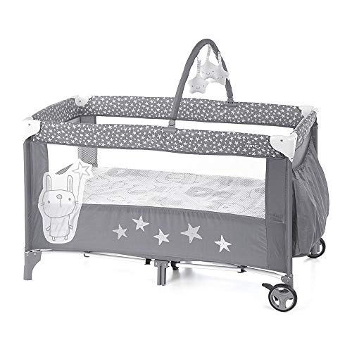 Jané Duo Level Toys Cuna de Viaje, 0 - 36 Meses, Gris (Star)