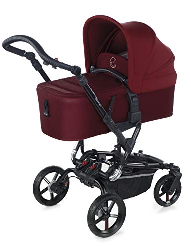 Jané Epic - Cochecito de bebe 2 piezas, capazo plegable y silla de paseo, con bolso y plástico de lluvia, plegado compacto, freno de mano, hamaca reversible, unisex