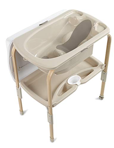 Jané Flip - Bañera Cambiador, 2 Etapas, De 0 A 12 Meses, Sobrebidé, Plegado Compacto, Unisex