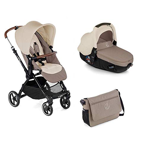 Jané Kendo - Cochecito de bebe 2 piezas, silla de paseo y portabebé convertible matrix light 2, freno de pie, chasis de aluminio de 6,8 kg, plegado compacto, incluye bolso, unisex, color bronze