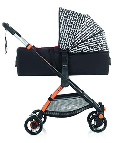 Jané Minnum Micro - Silla de Paseo con Capazo Plegable, Incluye Kit de Ruedas Sport de Gran Diametro, con Bolso y Plástico de Lluvia, Color Clouds