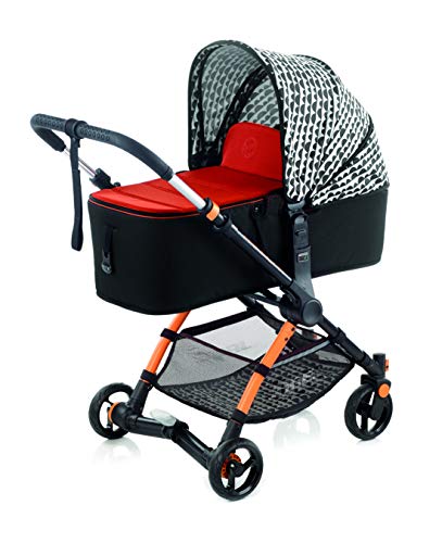 Jané Minnum Micro - Silla de Paseo con Capazo Plegable, Incluye Kit de Ruedas Sport de Gran Diametro, con Bolso y Plástico de Lluvia, Color Clouds